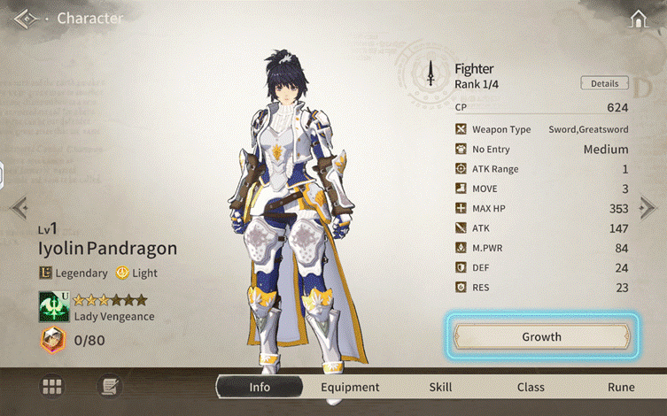 Basic Character Growth Guide screenshot