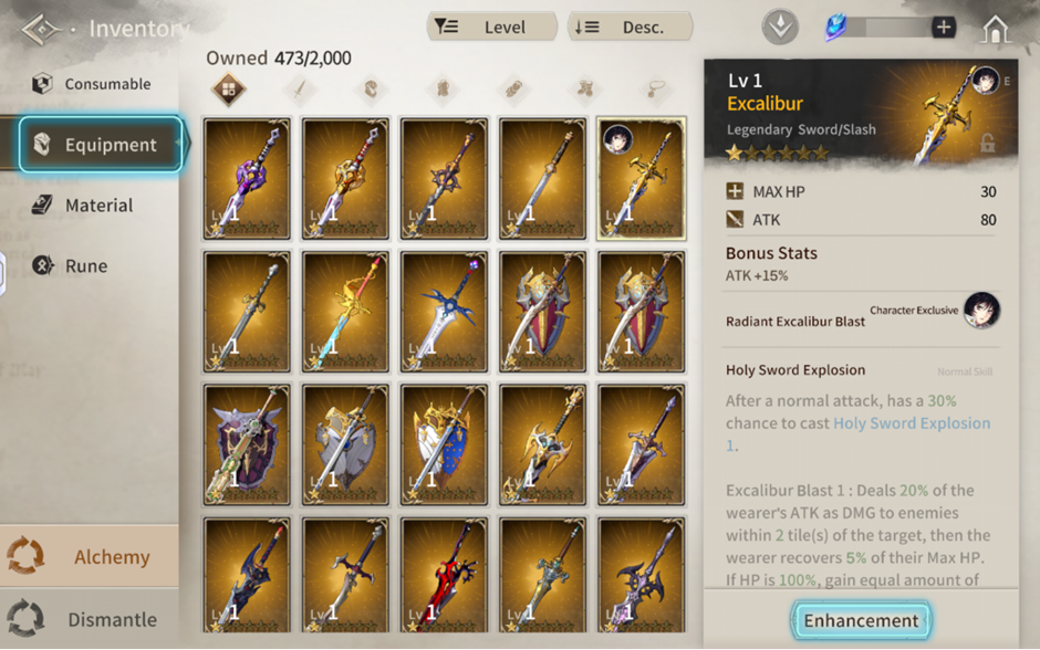Gear Growth & Alchemy Guide screenshot