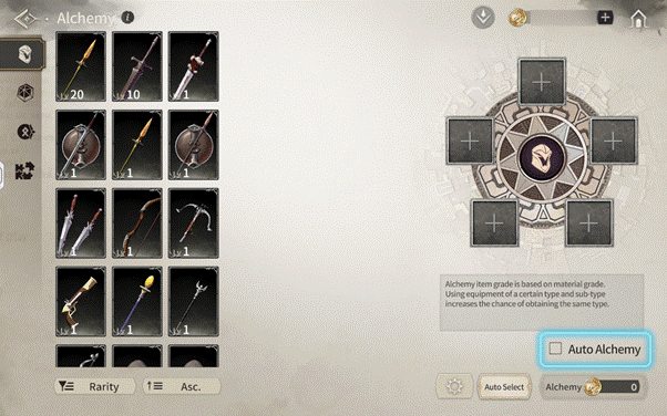 Gear Growth & Alchemy Guide screenshot