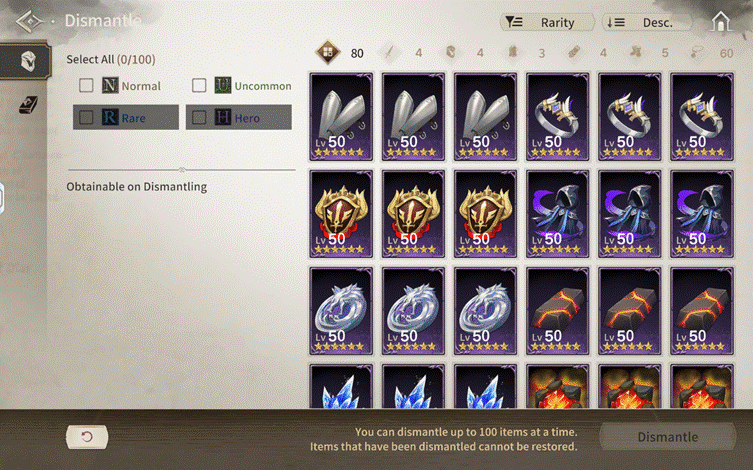 Item Dismantling Guide screenshot