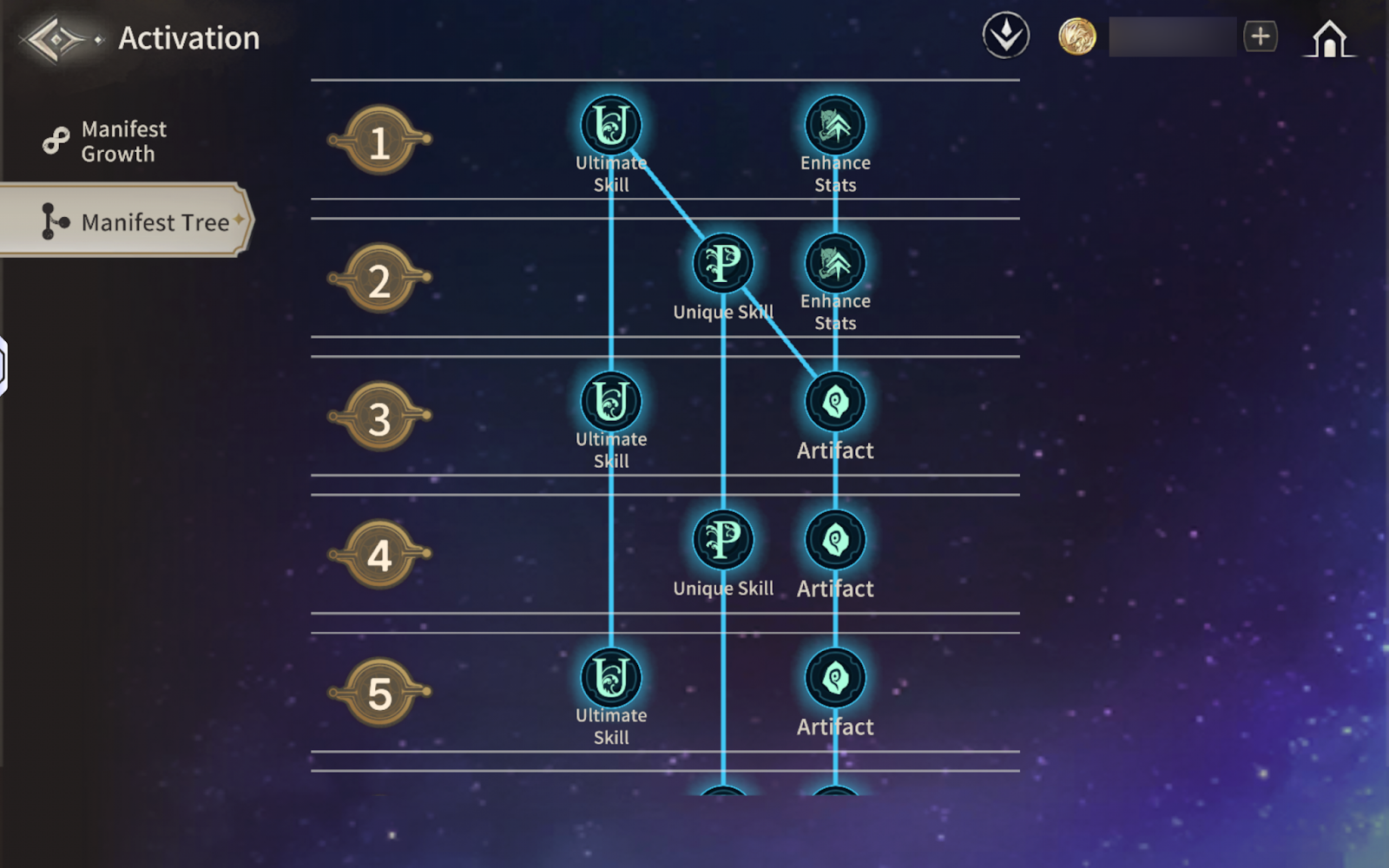 Character Manifest & Artifact System Guide screenshot