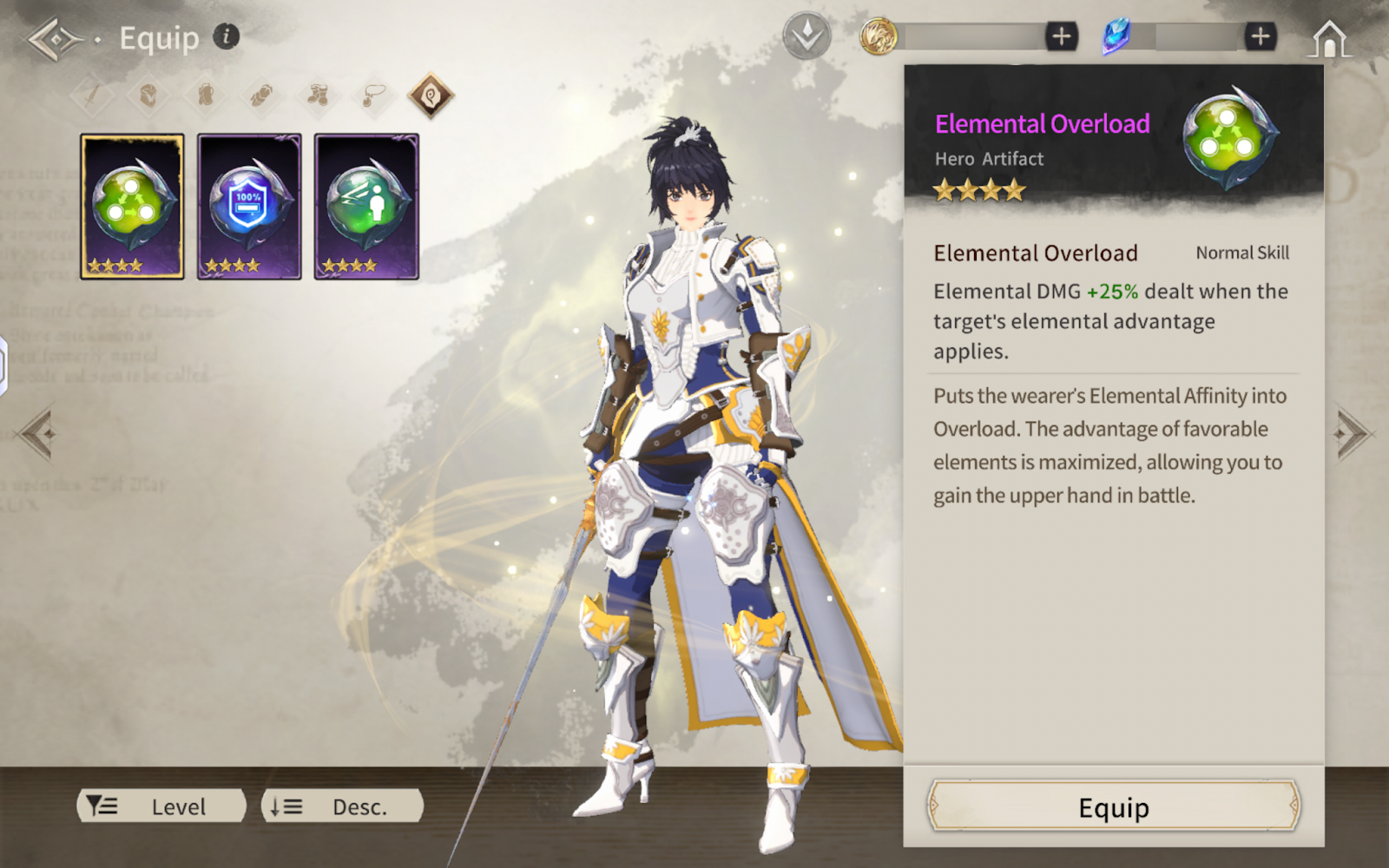 Character Manifest & Artifact System Guide screenshot