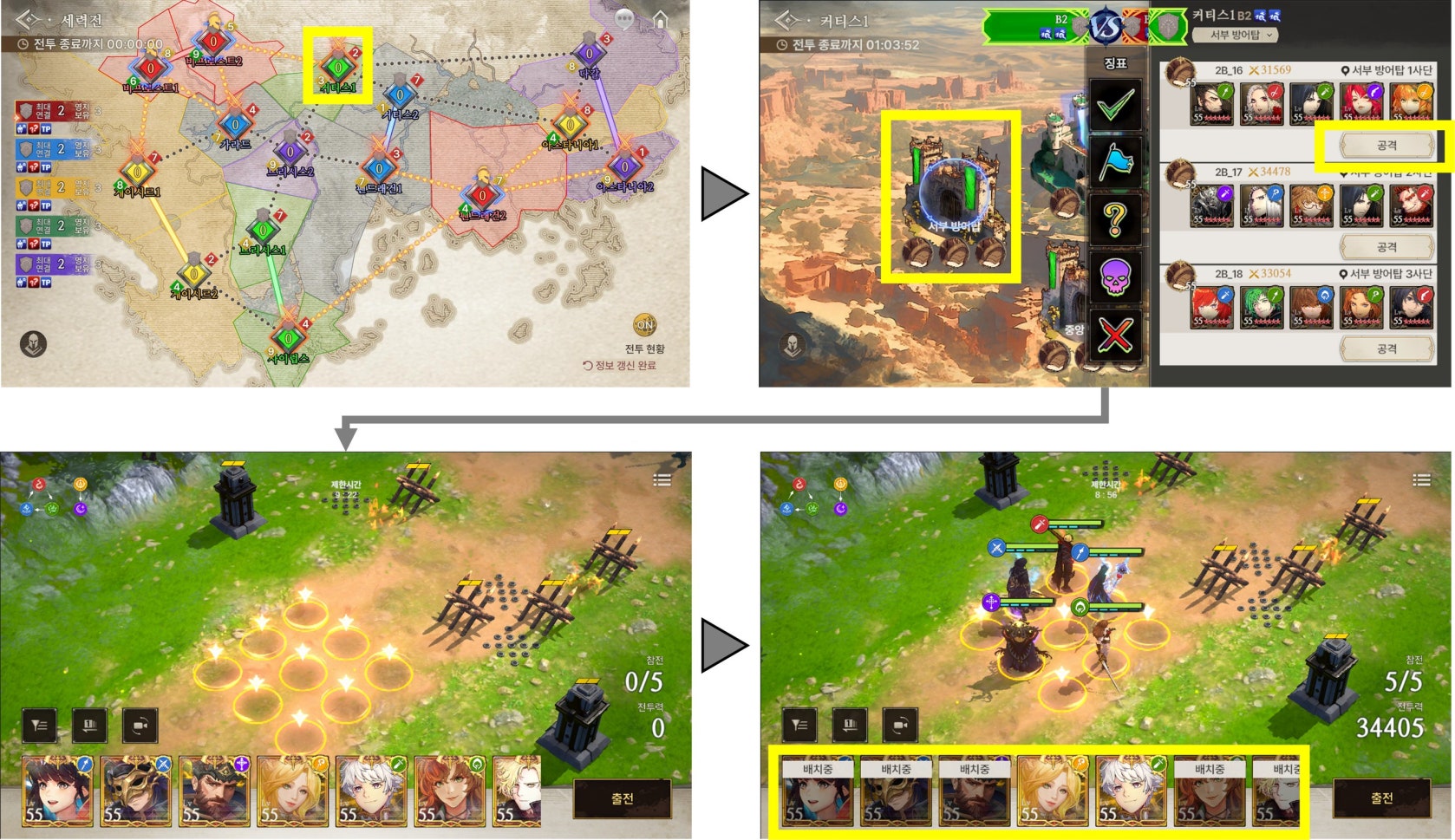 Placing 5 characters to launch an attack