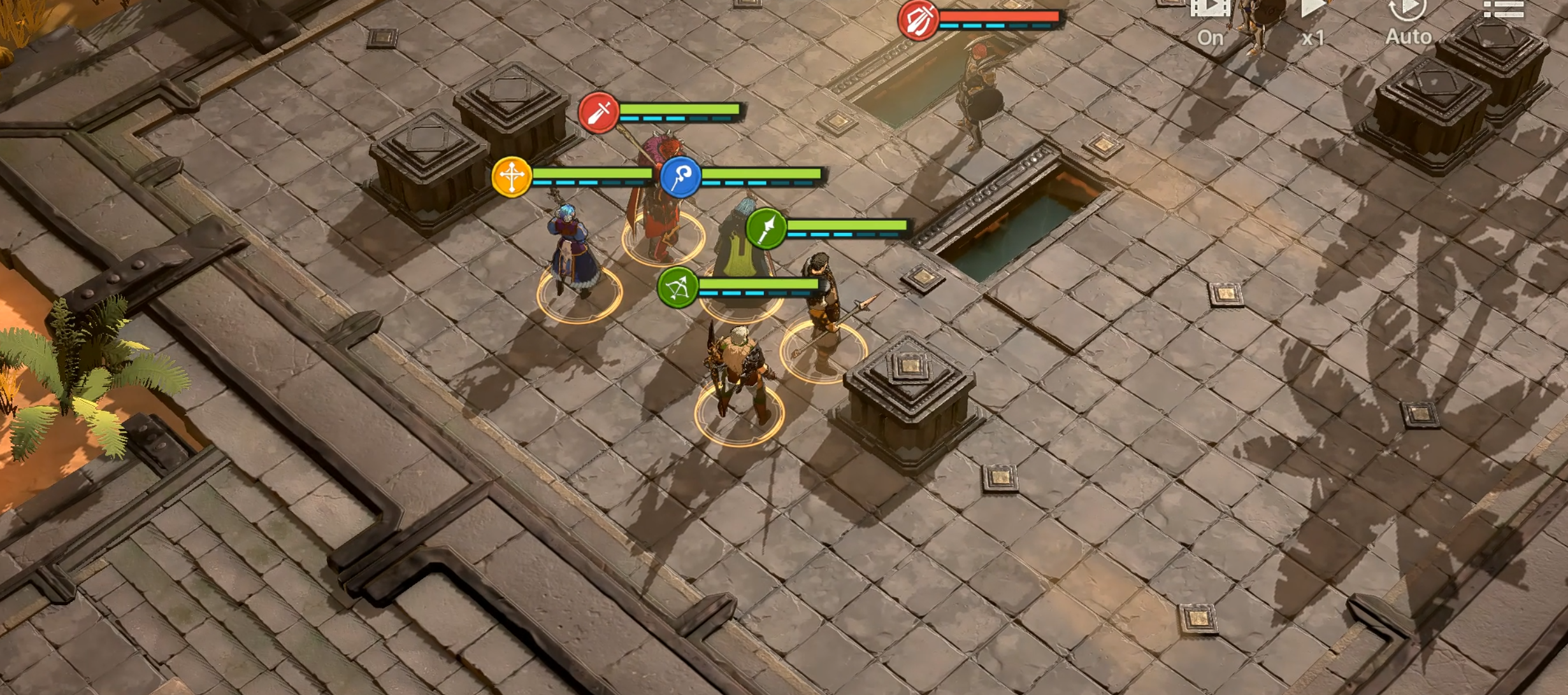 A live tactical SRPG battle in progress